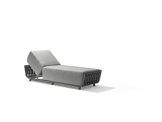Chaise longue da esterno Ayla in grigio scuro