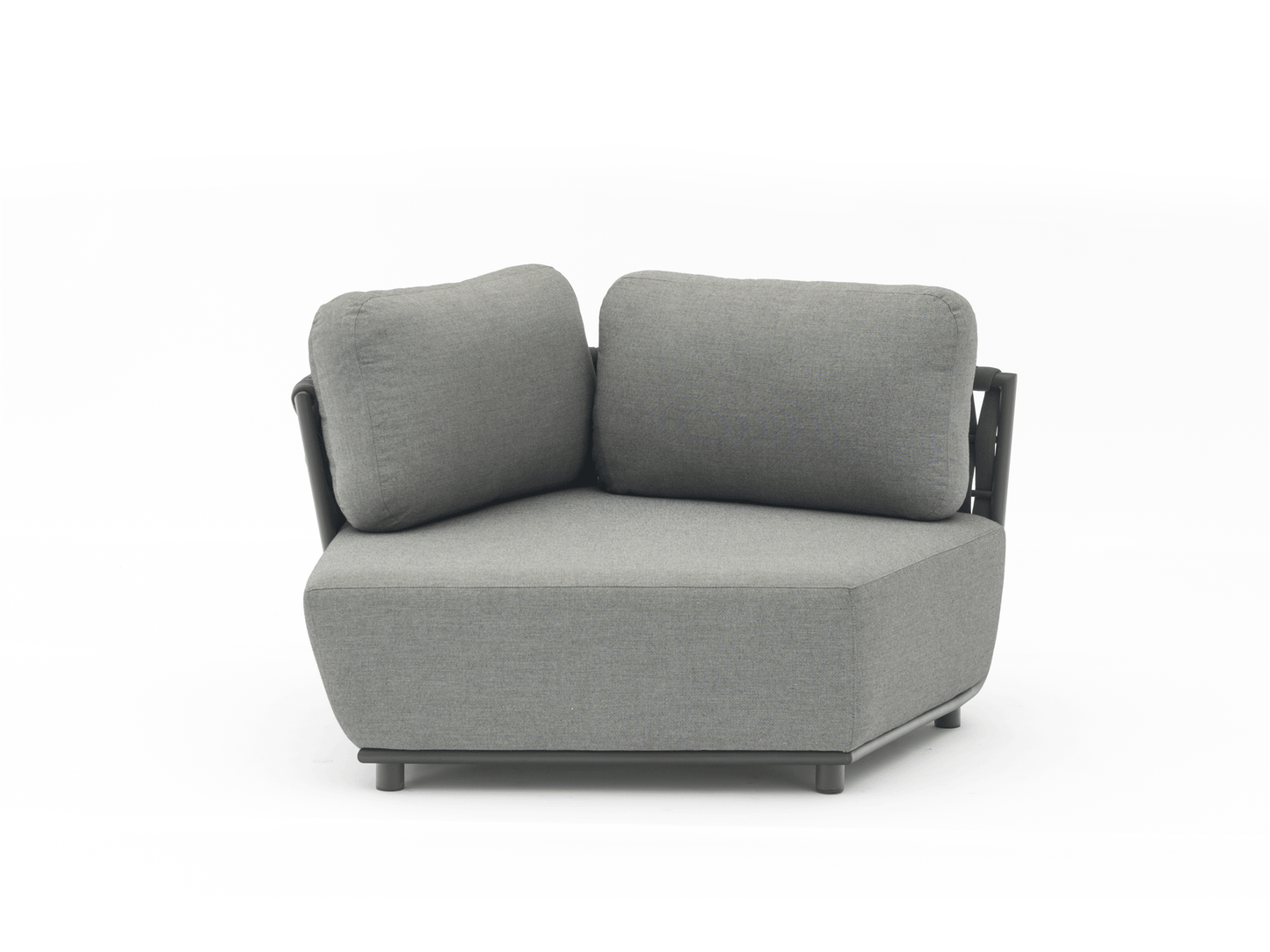 Sedia curva Ayla in grigio scuro