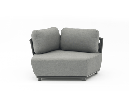 Sedia curva Ayla in grigio scuro