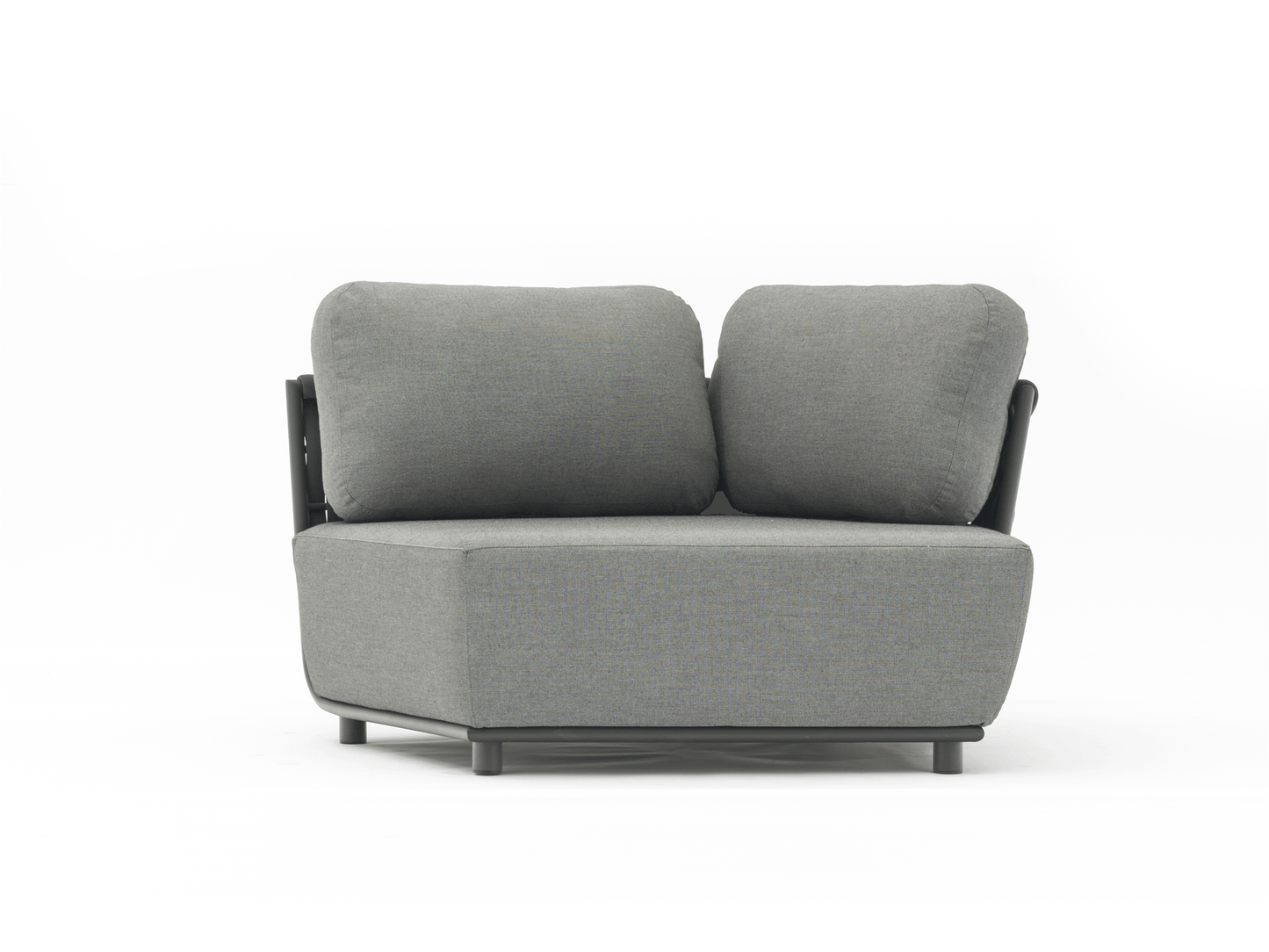 Sedia curva Ayla in grigio scuro