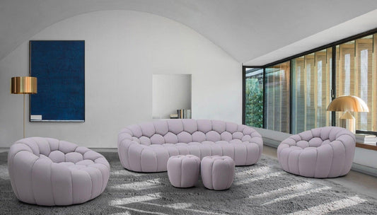 Favoloso - pouf in tessuto grigio