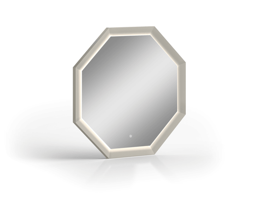 Specchio esagonale Jackson grigio