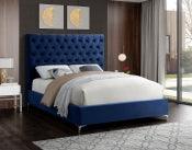 Letto Herman Velvet Blue Qn