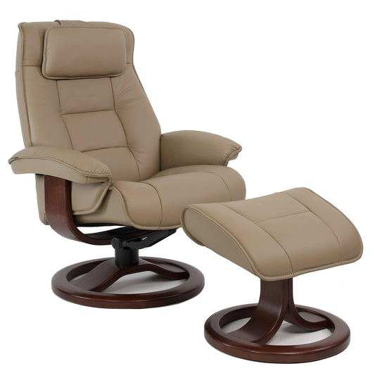 Poltrona reclinabile in pelle Mustang R
