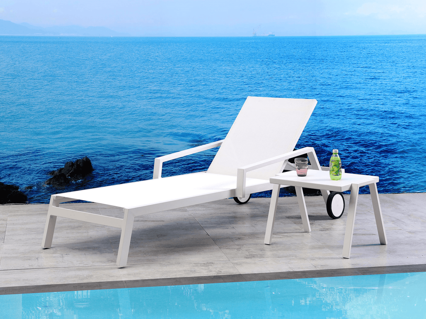 Chaise longue da esterno Lovell: set da 2