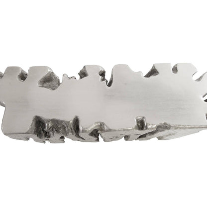 Tavolo consolle Freeform in foglia argento