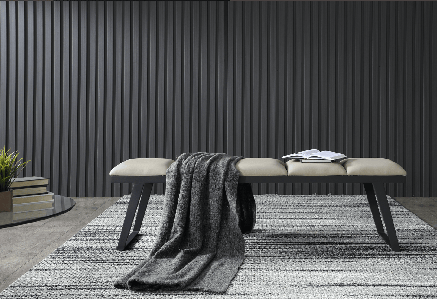 Panca Nathan in grigio scuro