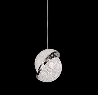 Lampadario a sospensione Globe Slider 6 rotondo 20 pollici x 22H cristallo imperiale argento