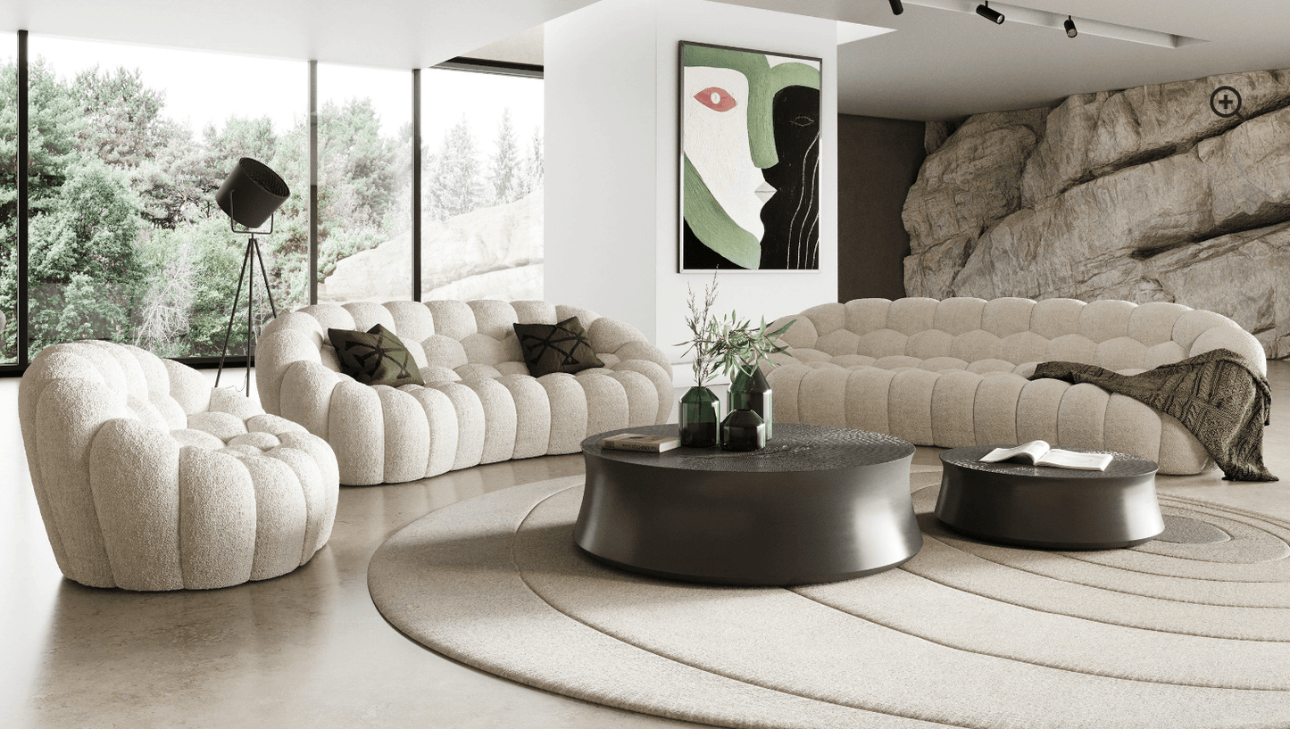 Set di divani in tessuto Luzmina 3 pezzi