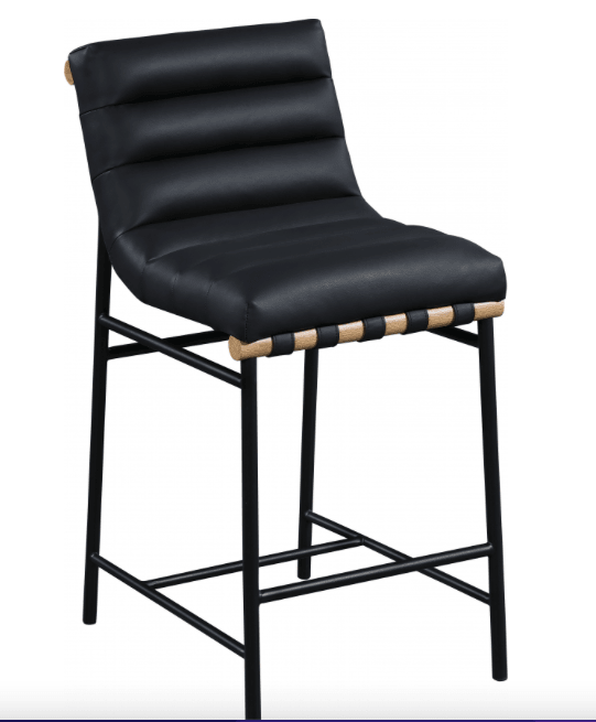 Sgabello da bar in pelle Blake