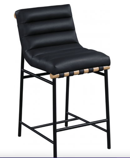 Sgabello da bar in pelle Blake