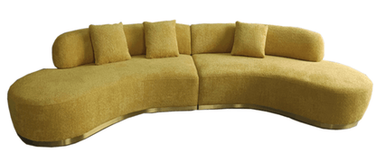 Divano semicircolare in tessuto Bexley 2 pezzi