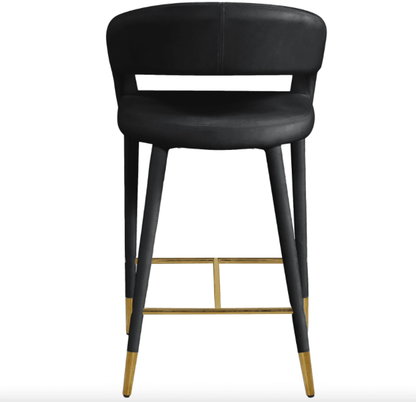 Sgabello da bar Destin in similpelle nera