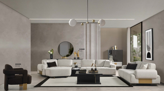 Divano in tessuto Icon 6 pezzi beige
