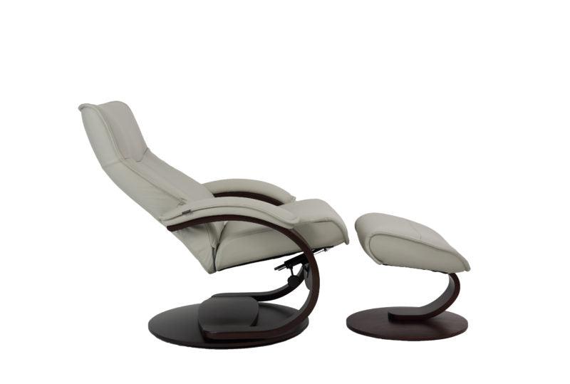 Poltrona reclinabile in pelle Senator C in grigio