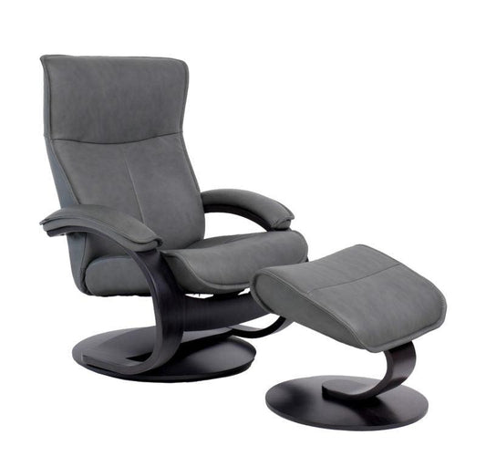 Poltrona reclinabile in pelle Senator C in grigio