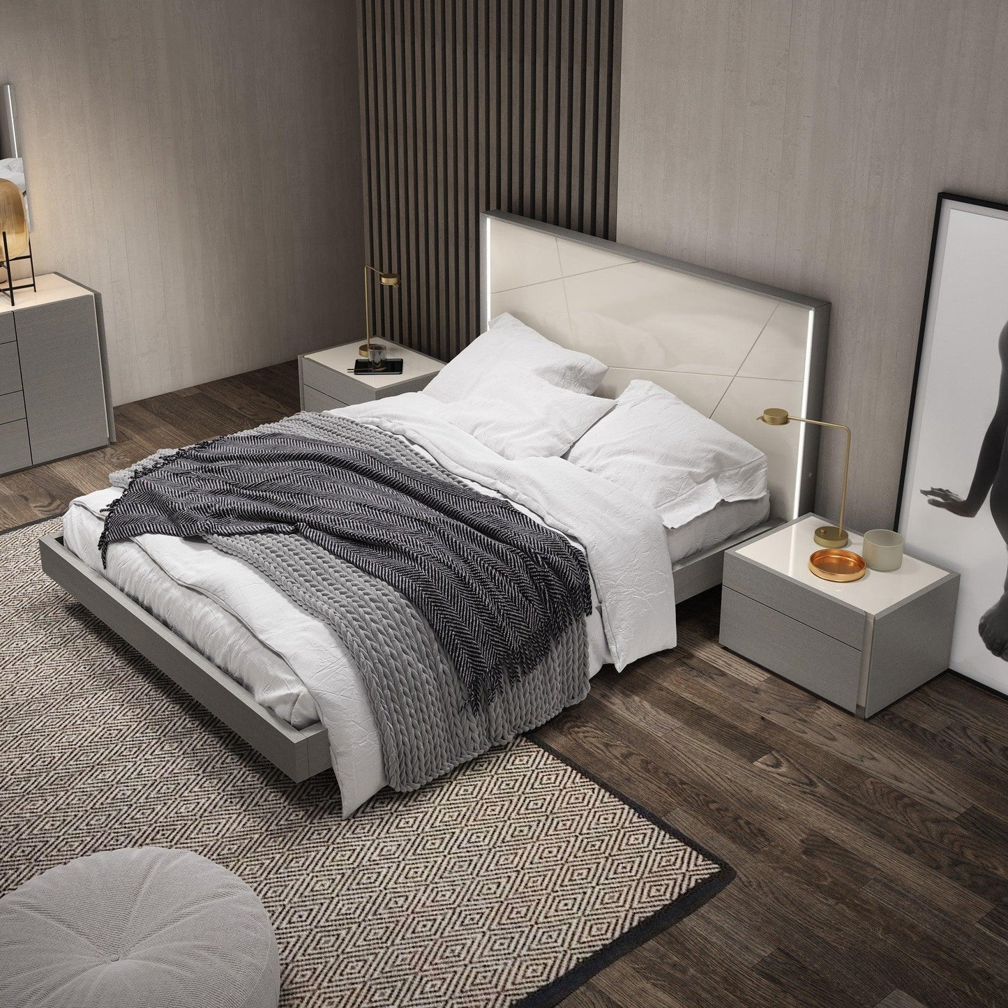 Set da camera da letto Stroll Premium in grigio