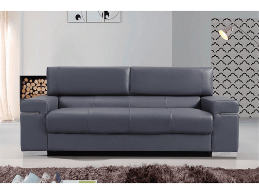 Divano in pelle Downtown grigio