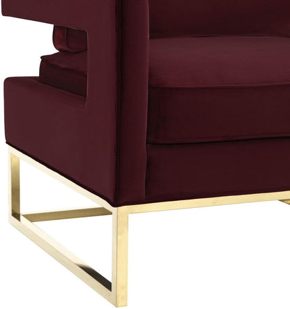 Sedia Annabelle in velluto marrone