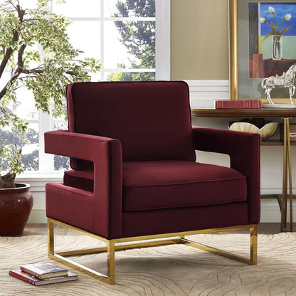 Sedia Annabelle in velluto marrone
