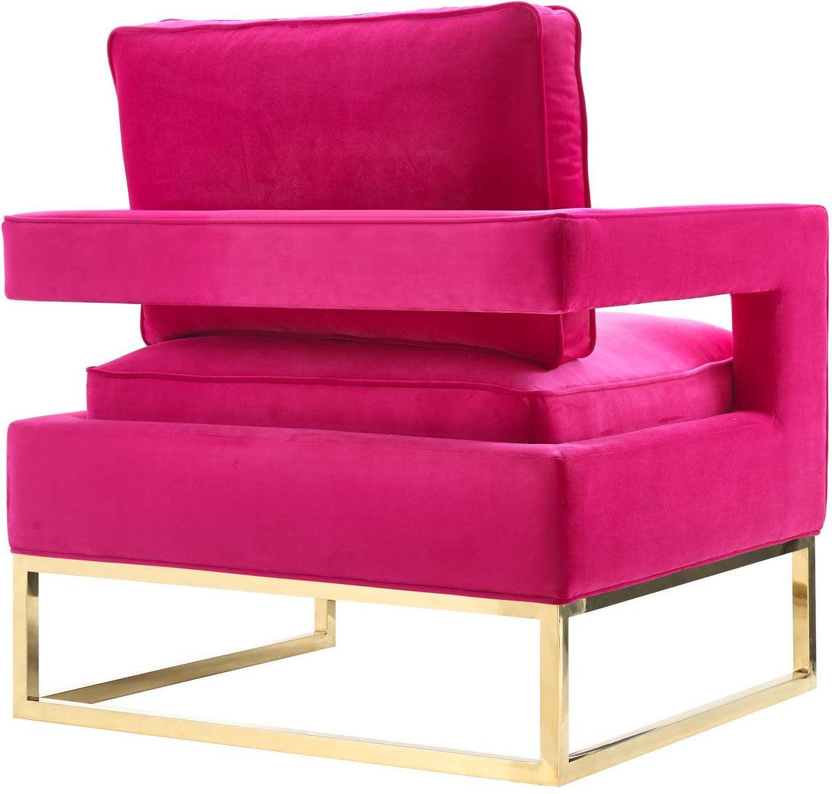 Sedia Annabelle in velluto rosa