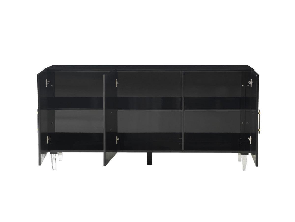 Credenza Fatum in lacca nera