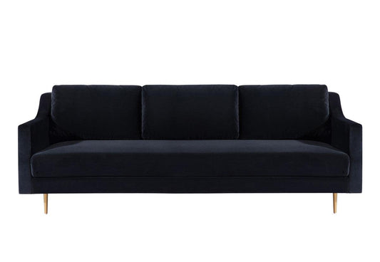 Divano in velluto nero Misha