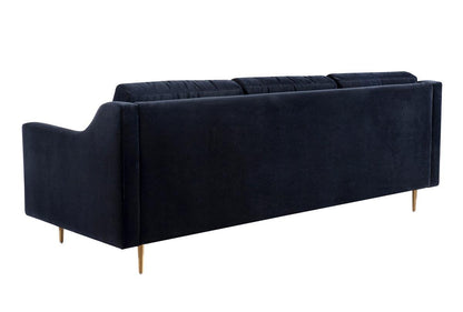 Divano in velluto nero Misha