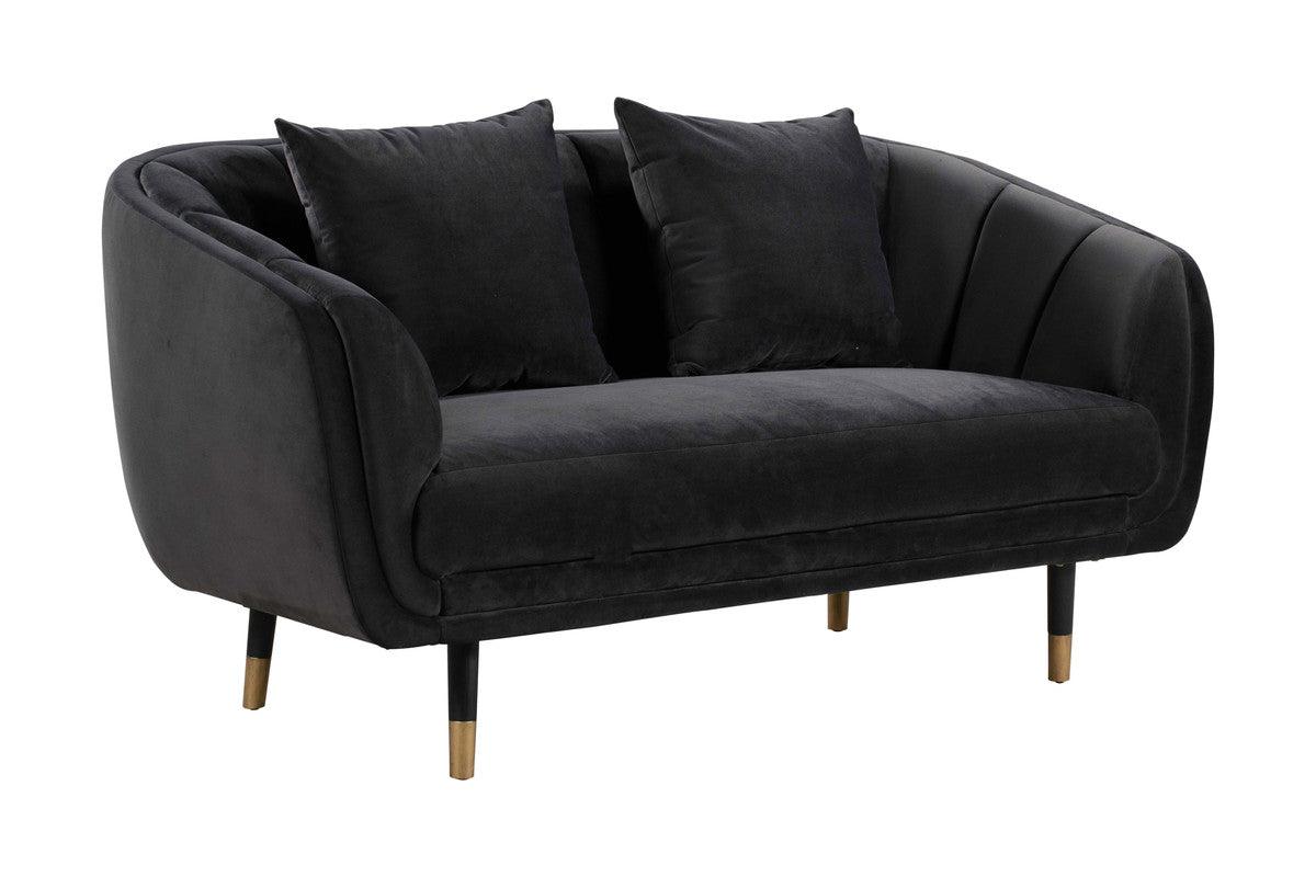 Divano a due posti Archie Grey Velvet