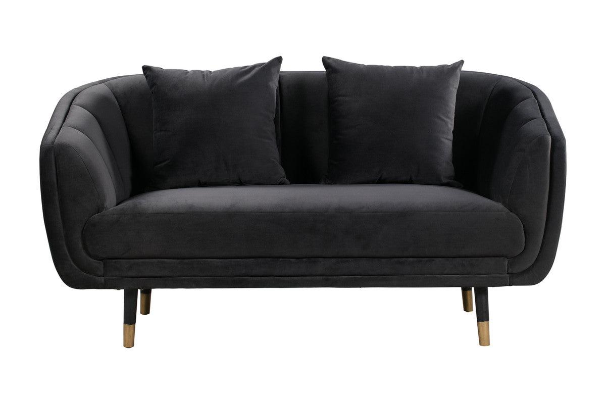 Divano a due posti Archie Grey Velvet