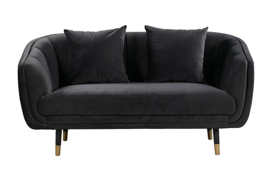 Divano a due posti Archie Grey Velvet