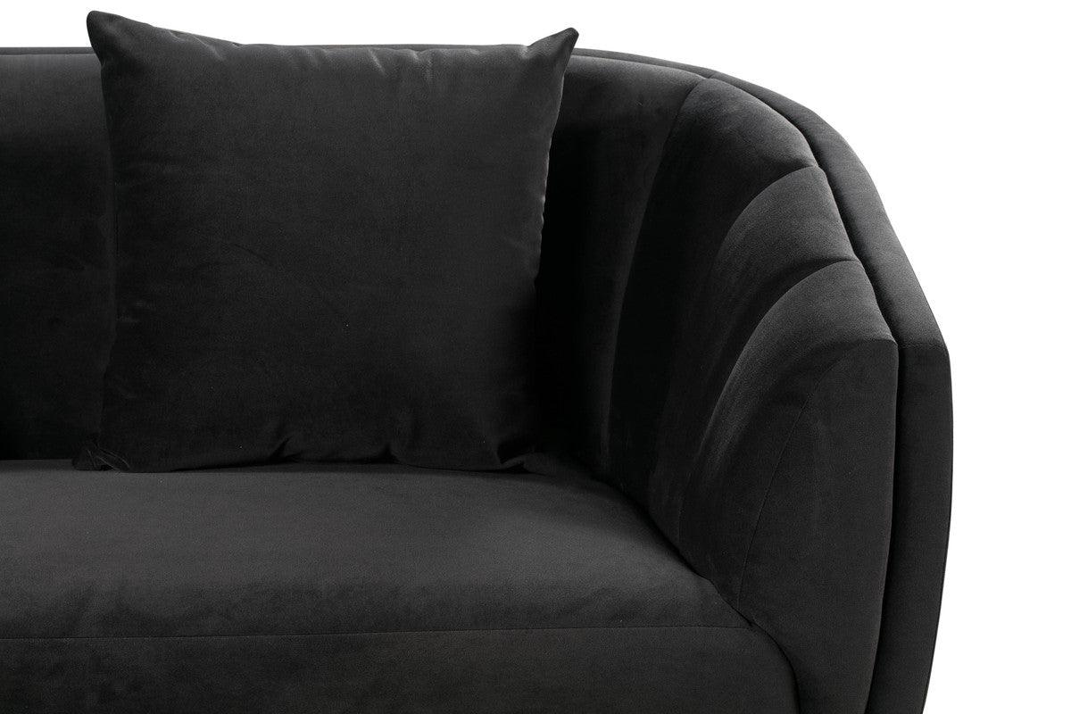 Divano a due posti Archie Grey Velvet