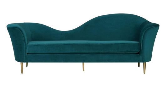 Divano in velluto Plymouth Aqua