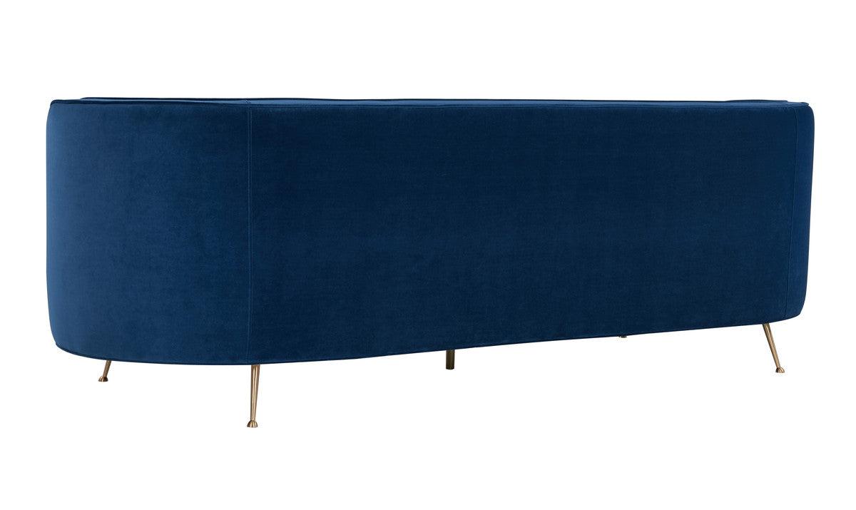 Divano in velluto blu navy Flay