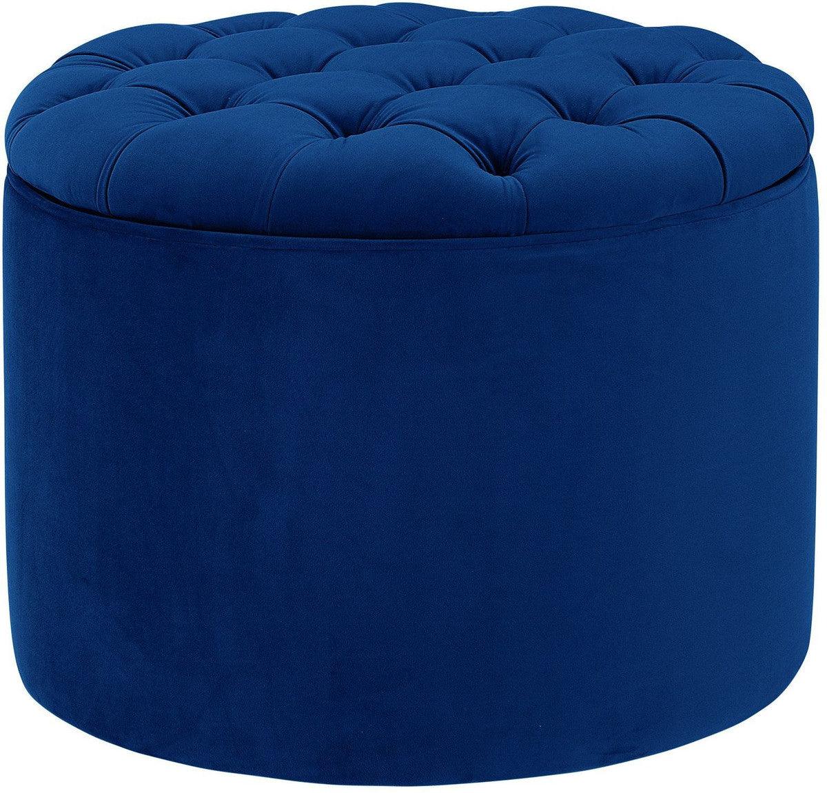 Pouf contenitore in velluto Rani