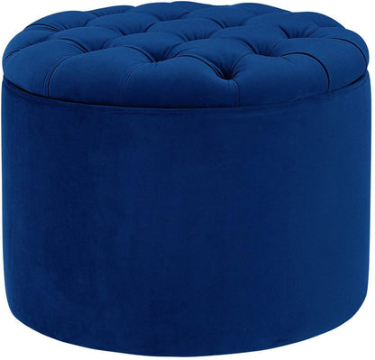 Pouf contenitore in velluto Rani