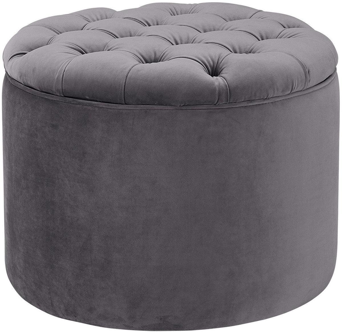 Pouf contenitore in velluto Rani