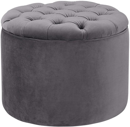 Pouf contenitore in velluto Rani
