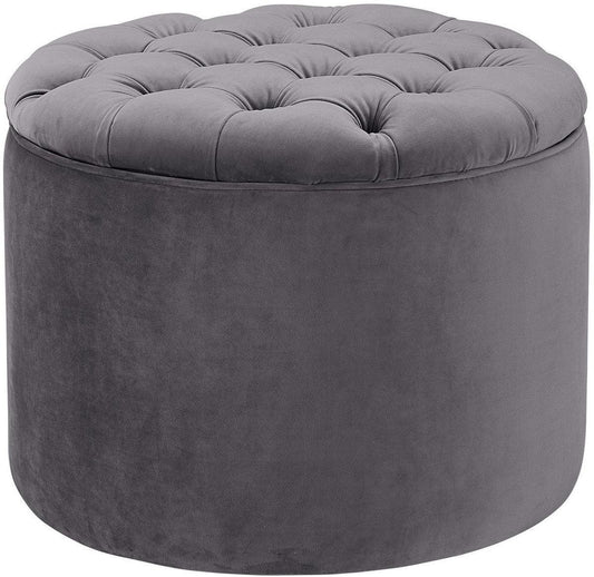 Pouf contenitore in velluto Rani