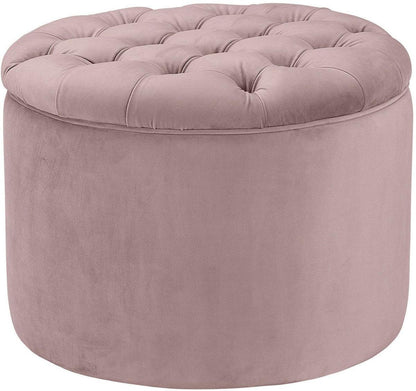 Pouf contenitore in velluto Rani