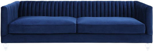 Divano in velluto blu navy Ava