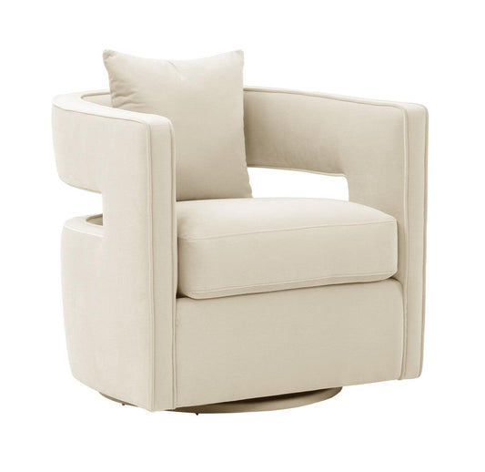 Sedia girevole Kendrick Cream