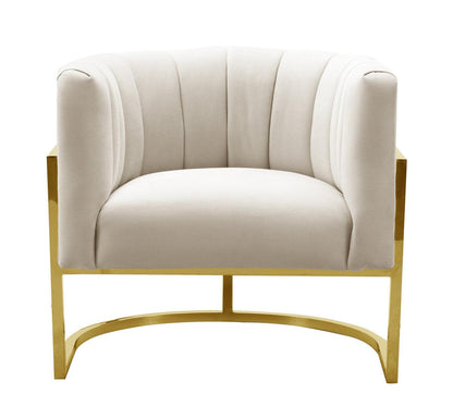 Sedia Magna Spotted Cream con base dorata