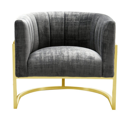 Sedia Magna Grey con base dorata