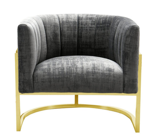 Sedia Magna Grey con base dorata