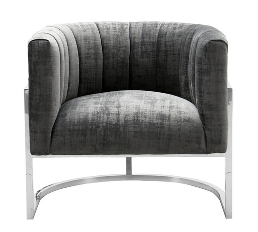 Sedia Magna Grey con base argentata