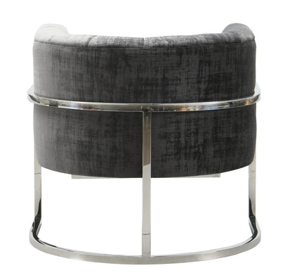 Sedia Magna Grey con base argentata