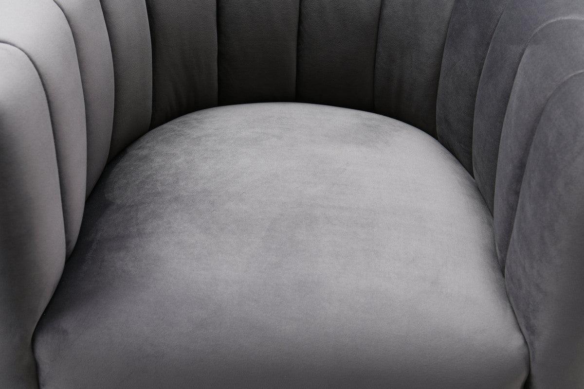 Sedia in velluto grigio Magna