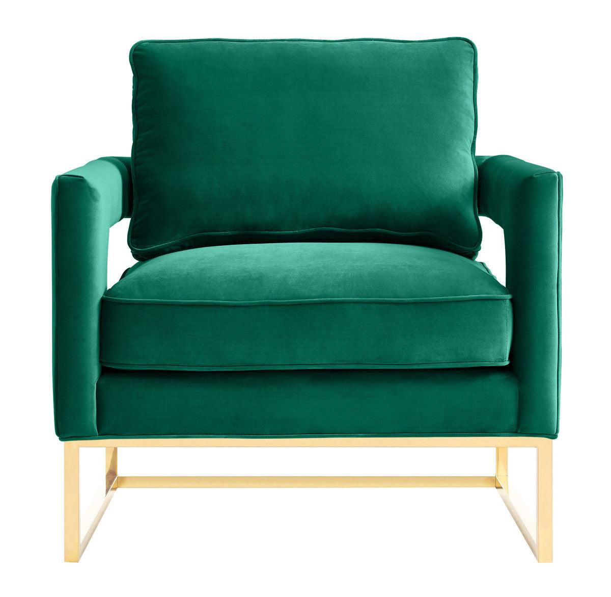 Sedia Annabelle in velluto verde