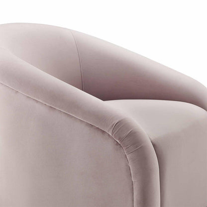 Set di sedie e pouf in velluto color malva Bosh
